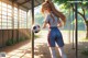 A girl in a soccer uniform holding a soccer ball.